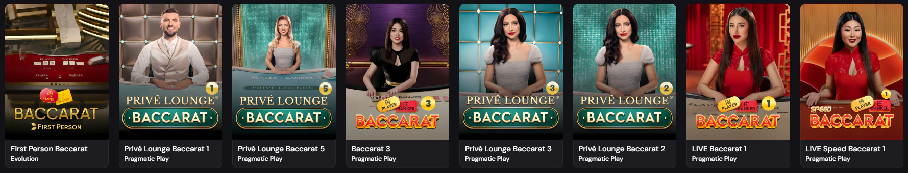 Área de casino en vivo y juegos online ofrecida por Jocker Casino