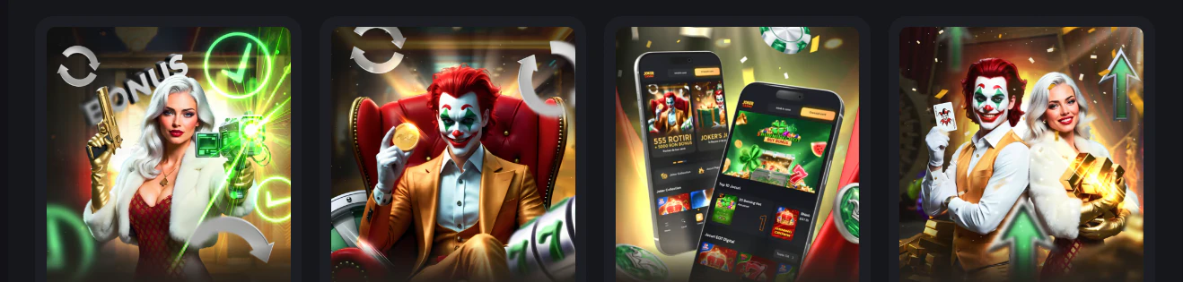 Paquete de bienvenida de Jocker Casino para usuarios de casino y apuestas deportivas